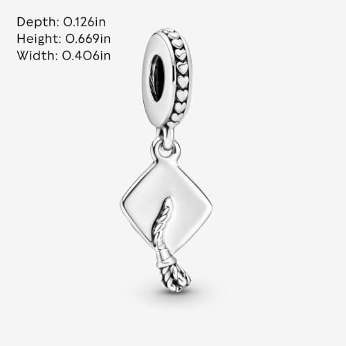 PANDORA Graduation Cap Dangle Charm B0C4RFMKGL