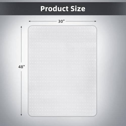 Office Chair Mat for Carpet Floor, Heavy Duty Desk Chair Mat for Low/No Pile Carpeted Floors, Anti Slip Carpets Protector for Home Office (48" x 30")