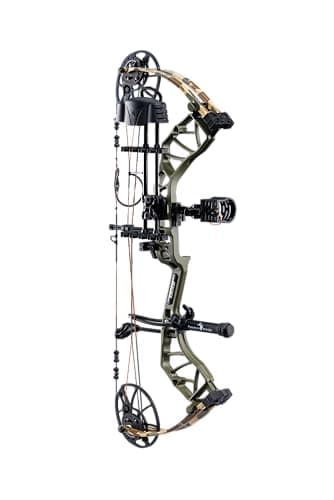 Bear Archery Legit MAXX Ready to Hunt Compound Bow Package with IMS Rest and Picatinny Sight Mounts, 10-70 lb Draw Weight, 14-13" Length