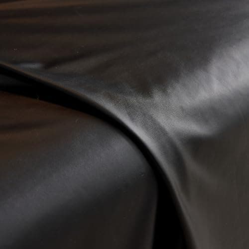 vctops Waterproof Faux PU Leather Sofa Covers for Sectional Sofa Vintage Couch Cover for Dogs Loveseat Covers Futon Cover L Shaped Cover Wipeable Couch Protector (Black,71"x51")