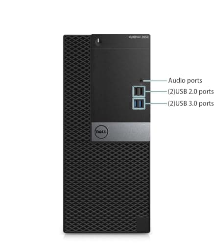 Dell Optiplex 7050 Tower Desktop Computer PC, Intel Core i7-6700, 16GB RAM, 512GB SSD, Keyboard & Mouse, DisplayPort, HDMI, Windows 11 Pro (Renewed)