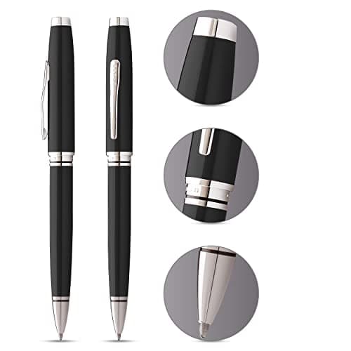 Cross Coventry Pen Ballpoint - Black/Chrome Lacquer