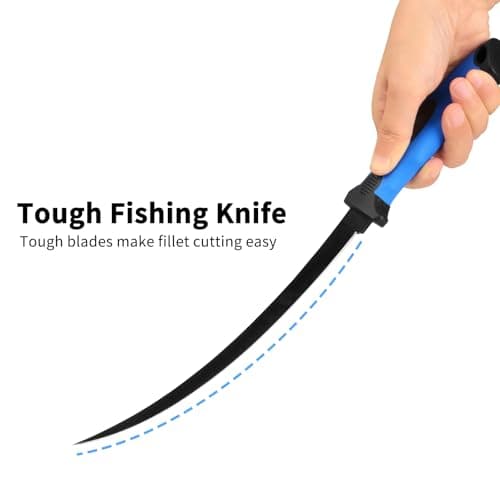 Fish Fillet Knife Set, For Trout Fishing Catfish Cleaning and Meat Cutting, Stainless Steel Blade , Includes 5", 6", 7", 9", XL 9" knife, Sharpening Rod, Glove, Towel, Storage Bag. For Kitchen, Boat