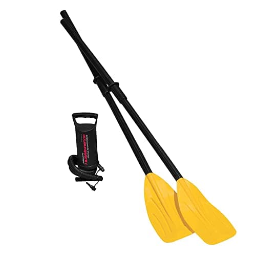 INTEX Explorer Compact Inflatable Boat Series: Dual Air Chambers – Welded Oar Locks – Grab Handles – Bow Rope – Sporty Design