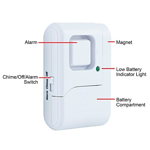 GE 45115 Wireless Magnetic Window Alarms 2 Pack