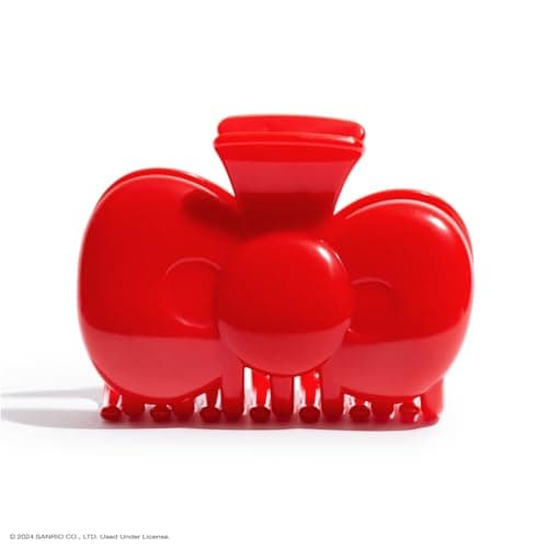 Hello Kitty x Kitsch Hair Clips for Women - Durable, Strong Hold All Day, Cute Claw Clips, Hello Kitty Stuff for Girls | Ideal Gifts for Women - Red Bow Shape, 1pc