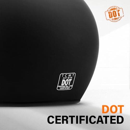 XFMT DOT Unisex-Adult Motorcycle Open Face 3/4 Helmet Retro Style Cruiser Chopper Scooter
