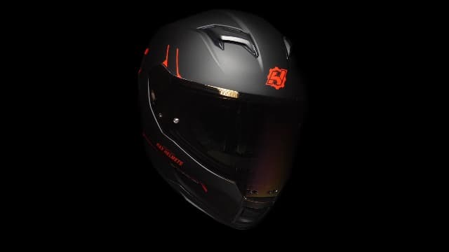 HAX Force Aerodynamic Full Face Helmet for Street & E-Bikes DOT & ECE Certified - Enhanced Dual Visor, Adult Size, Pinlock Ready Matte Black Red M