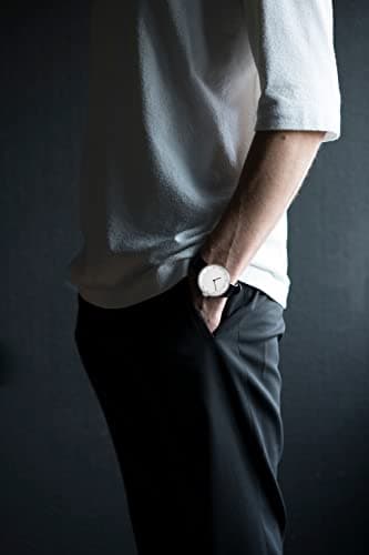 AGEN KGEN Mens Watches Ultra-Thin Minimalist Waterproof Fashion Simple Business Wrist Watch for Men Unisex Dress with Leather Band