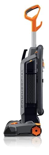 Hoover Commercial HushTone 13-Inch 2-Speed Upright Vacuum Cleaner with IntelliBelt, Quiet Bagged HEPA Filtered Professional Rated, 40-Foot Long Cord, CH54113, Gray/Orange