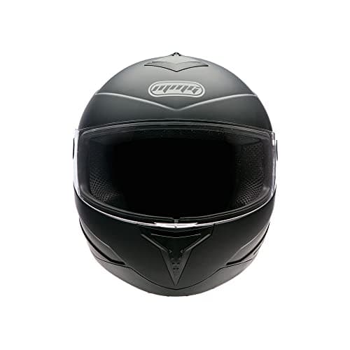 MMG Motorcycle Full Face Helmet DOT Street Legal Comes with Clear Shield and Spare Smoked Shield (MGAH26) (Matte Black, Medium)
