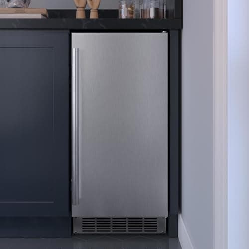EdgeStar IB250 15 Inch Wide 20 Lbs. Capacity Free Standing and Undercounter Ice Maker with 25 Lbs. Daily Ice Production - Stainless Steel