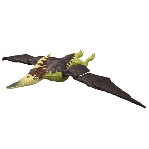 Mattel Jurassic World Wild Roar Pteranodon Dinosaur Action Figure Toy with Chomp Attack, Light Up Feature & Roar Sound, Scan Code for Digital Play