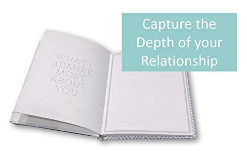 Gratbook You Are Loved Book, Personalized Why I Love You book, Easy Prompts to get your feelings on paper, Perfect for Mom, Wife, Sister, Boyfriend, Loved One, Quality Hardcover, 5 in x 7 in (White)