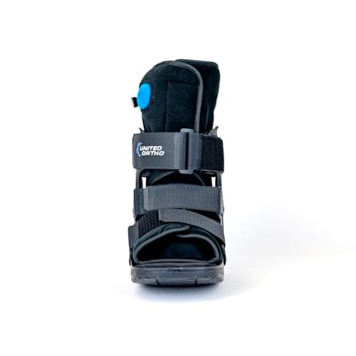 United Ortho United Ortho USA14115 Short Air Cam Walker Fracture Boot, Medium, Black
