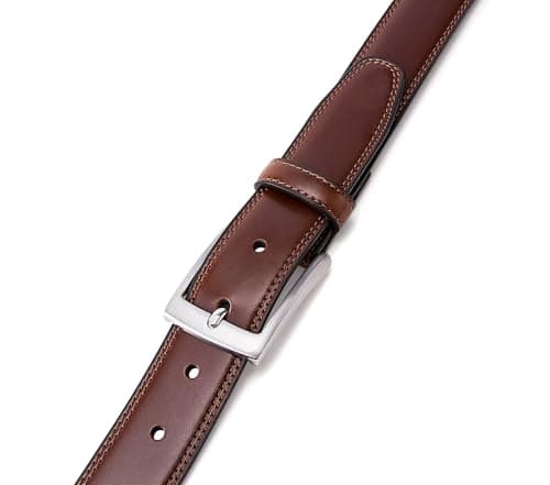 MILORDE Men's Genuine Leather Dress Belt, Handmade, 100% Cow Leather, Fashion & Classic Designs for Work Business and Casual