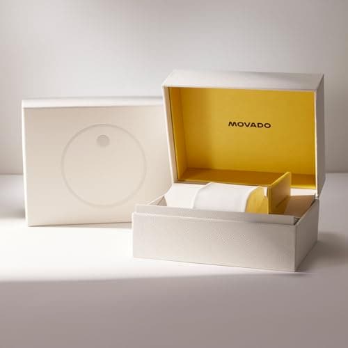 Movado Bold TR90 Ultra Modern Watch for Men and Women - Swiss Quartz 3H Movement, Leather Strap - Water Resistant 3ATM/30 Meters - Sporty Style Wristwatch for Everyone - 42mm