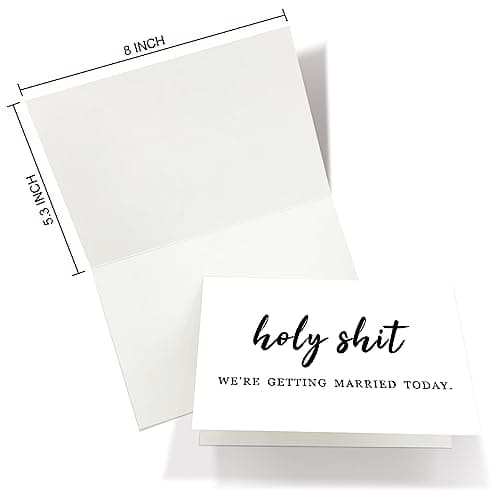 Nchigedy Wedding Day Card, Funny Vows Card for Wife Husband, Premium Smooth Heavy Card Stock, Blank Inside, Includes Envelope