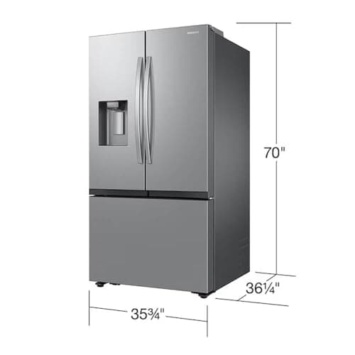 Samsung 31 cu. ft. Mega Capacity 3-Door French Door Refrigerator with Four Types of Ice, Stainless Steel, RF32CG5400SRAA