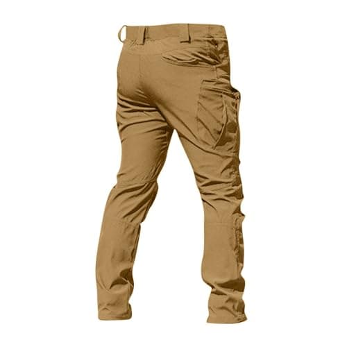 tobchonp Tactical Pants for Men Relaxed Fit Stretchy Work Pants Baggy Cargo Camo Pants Flex Carpenter Pant Multi Pockets