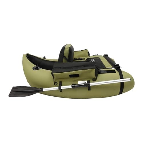 Inflatable Fishing Float Tube, Fishing Belly Boat with Boat Oar, Pump, Storage Bag, Adjustable Straps, Fishing Float Tube for Angling, 286.6LBS Load Capacity