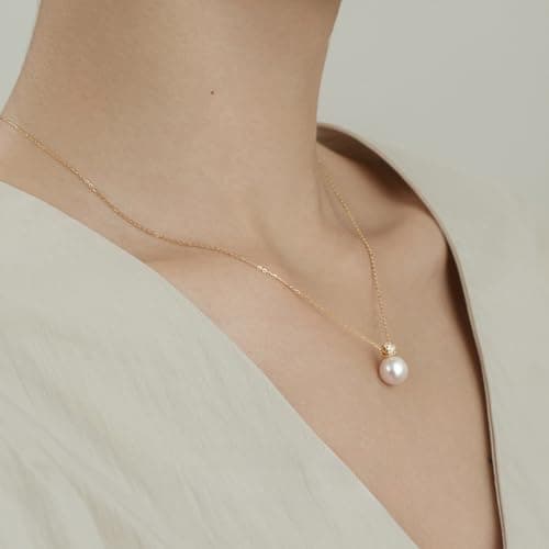 Bonus Mom Necklace from Daughter, Mother in Law Necklace from Son, Step Mom, Mother of the Groom Gifts, with Cubic Zirconia PEALICIOUS Single Pearl Necklace as Birthday Wedding Gift for Bonus Mom MIL B0F32L38F2