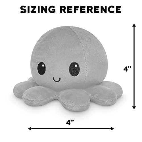 TeeTurtle Reversible Octopus Pink & Aqua 4 Inch Flip Plush B07H48YNJ2