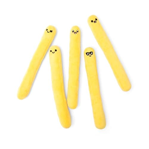 Emotional Support Fries by Relatable, Cuddly Stuffed Animals and Toys, Squishy Toys and Plushies, Great Gift Ideas for Loved Ones of All Ages, Includes 5 Plushies with Carrying Basket