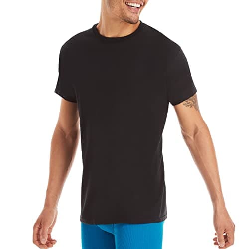 Hanes Packs, Stay-Tucked Soft Cotton, Best Undershirts for Men, White/Black/Asstd Multipacks