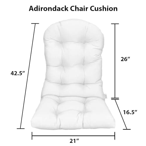 RSH DECOR Outdoor Chair Cushions Tufted Adirondack Chair Cushion Blue Tan Crab 42.5 x 21, Rocking Chair Cushion Pad, Patio Furniture Cushions for Porch or Deck, Made in USA