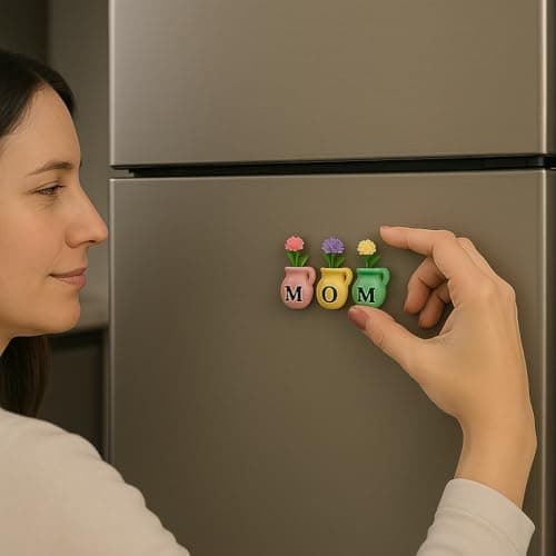 Mini Vase Magnets for Fridge - Christmas Mom Gifts from Daughter, Unique Birthday Gifts for Mom from Son, B0FCFN5RYC