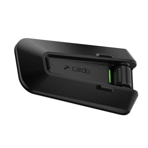 Cardo PACKTALK PRO Motorcycle Helmet Communication System Intercom, Crash Detection, Auto On/Off, Air Mount, 45mm Speakers, Single Pack