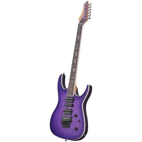 Leo Jaymz Tornado 6-String Electric Guitar - Double-Way Tremolo with Locking Nut, Mahogany Body, Alnico V Pickups,Rosewood Fretboard, Roasted Maple Neck