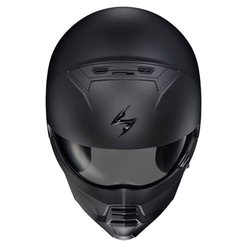 ScorpionEXO Covert 2 Open Face 3/4 Full Mode Motorcycle Helmet Bluetooth Ready Speaker Pockets Interchangeable Mouth Cover DOT Approved Solid (Matte Black - 3X-Large)