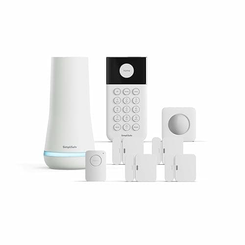 SimpliSafe 8 Piece Wireless Home Security System - Optional 24/7 Professional Monitoring - No Contract - Compatible with Alexa and Google Assistant , White
