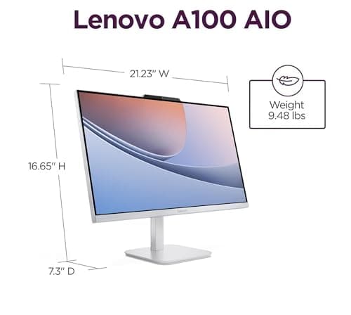 Lenovo 24" FHD All-in-One Desktop Computer for Home & Office, Intel Processor, 16GB RAM, 1TB Storage(512GB SSD & 512GB Portable HDD), WiFi 6, HDMI, Business AIO, Wireless Keyboard & Mouse, Win11