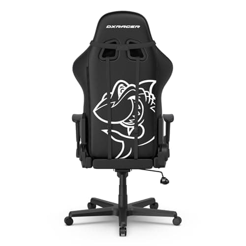 DXRacer Formula L Ergonomic Gaming Chair for Adults, Reclining Video Office Computer Chair with Lumbar Support and Headrest, Racing Style Height Adjustable (PVC Synthetic Leather, Zero)