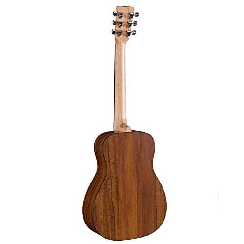 Little Martin LXK2 Acoustic Guitar with Gig Bag, Koa and Sitka Spruce HPL Construction, Modified 0-14 Fret, Modified Low Oval Neck Shape Dark Natural