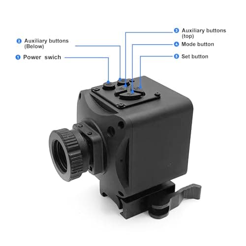 Thermal Imaging Night Vision Scope for Hunting – 320 * 240 Resolution Infrared Thermal Scope with Crosshair & Red Laser Aiming, Waterproof, 3X Zoom, Long Battery Life, Fits 21mm Rail