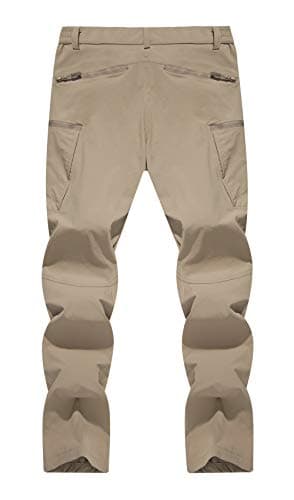 TACVASEN Men's Lightweight Hiking Tactical Pants Waterproof Quick Dry Cargo Work Rain Outdoor Pants 8 Pockets