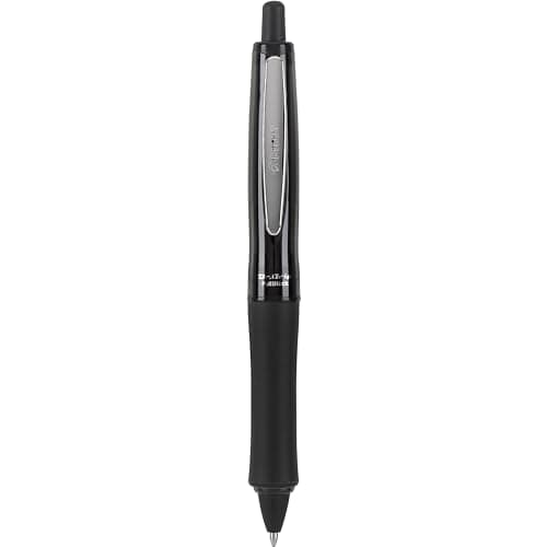PILOT Dr. Grip FullBlack Refillable & Retractable Ballpoint Pen, Medium Point, Black Ink, Single Pen (36193)- Ideal for School, Journaling & Office Writing