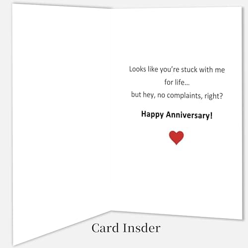Wedding Anniversary Cards Gifts for Husband Wife Couples, 1 Year Anniversary Cards Gifts for Boyfriend Girlfriend Him Her Funny 1st Anniversary Card, Anniversary Card Gifts for Men Women B0FVTLC5C9