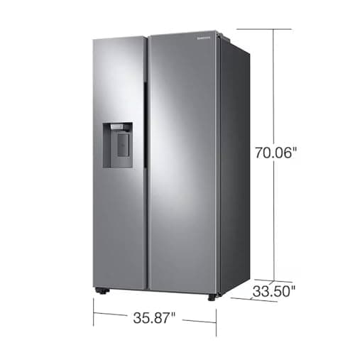 Samsung 27.4 cu. ft. Large Capacity Side-By-Side Refrigerator, Stainless Steel, RS27T5200SR/AA
