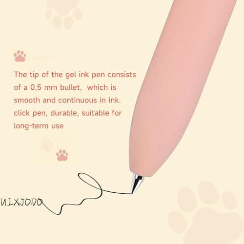 UIXJODO Cat Pens, 4 Pcs 0.5mm Cute Kawaii Black Ink Pens Fine Point Smooth Writing Pen, High-End Series Cat's Tail Retractable Pen for Journaling Note Taking (4 Pcs Cat) B0BRFT21L7