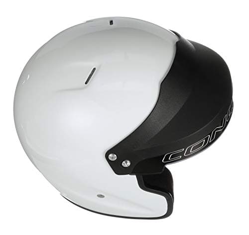 Conquer Snell SA2025 Approved Open Face Auto Racing Race Car Helmet - Adult | Men | Women | Youth - ( Black / White / Silver )