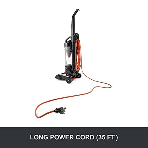 Hoover Commercial TaskVac Bagless Upright Vacuum Cleaner, Furniture Guard Lightweight HEPA Filtered Professional Grade Long-Lasting, 15 Pounds 35-Foot Long Cord, CH53010, Black