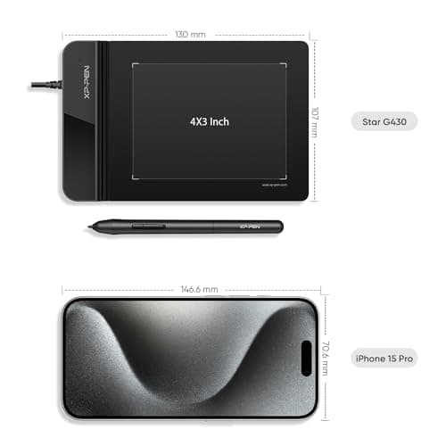 Drawing Tablet XPPen G430S OSU, Graphic Drawing Tablet with 8192 Levels Pressure Battery-Free Stylus, 4 x 3 inch Ultrathin, for OSU Game, Online Teaching Compatible with Window/Mac Black