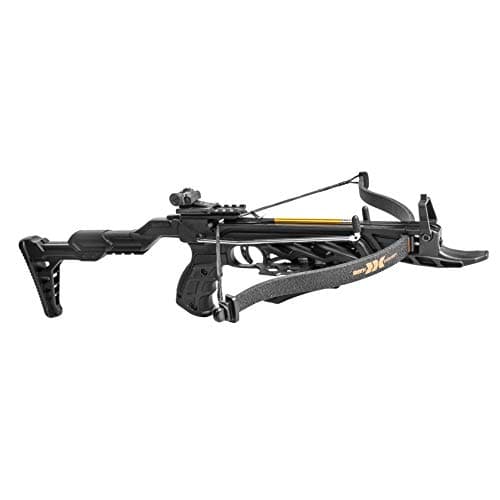 Bear X Desire XL Pistol Hunting Crossbow, Self-Cocking, Adjustable Stock up to 2.5", Compact Design, Includes 3 Premium Bolts, Dependable Accuracy