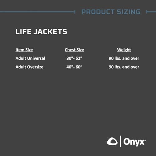 Onyx General Purpose Coast Guard Approved Boating Life Jacket