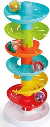 Drop a ball & watch it spiral, whirl & pop out below - visual tracking & motor practice on joyful repeat, Ages 9-24 Months Kidoozie - Whirl 'N Go Ball Tower - Toddler Ball Drop Toy B0843HW6C9
